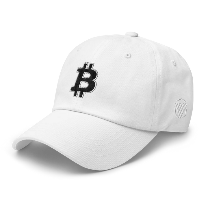 Bitcoin Dad Hat – Black/White Outline - HODL.ag