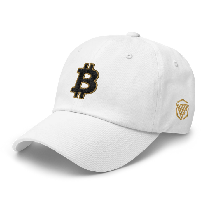Bitcoin Dad Hat – Black/Gold Outline - HODL.ag