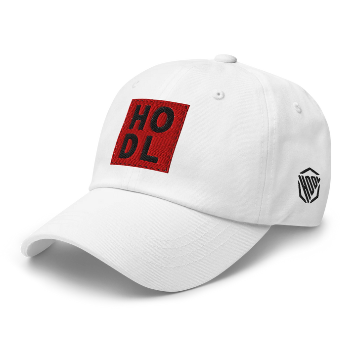 HODL Dad Hat – Big Red Box Black - HODL.ag