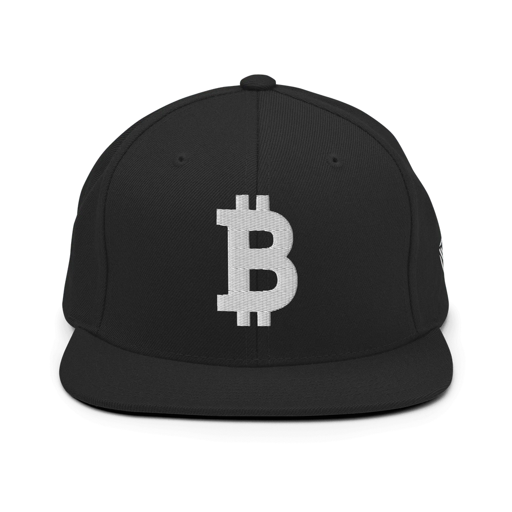 Bitcoin Cap Snapback-Cap 3D Weiß – Crypto Bag | HODL.ag