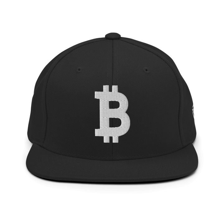 Bitcoin Snapback Cap 3D White