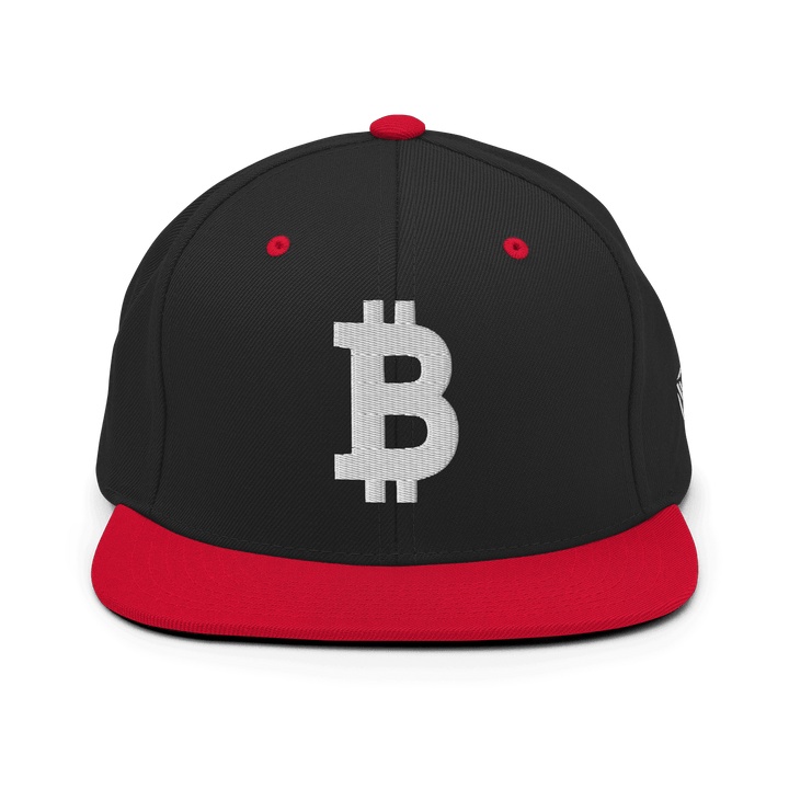 Bitcoin Snapback Cap 3D White