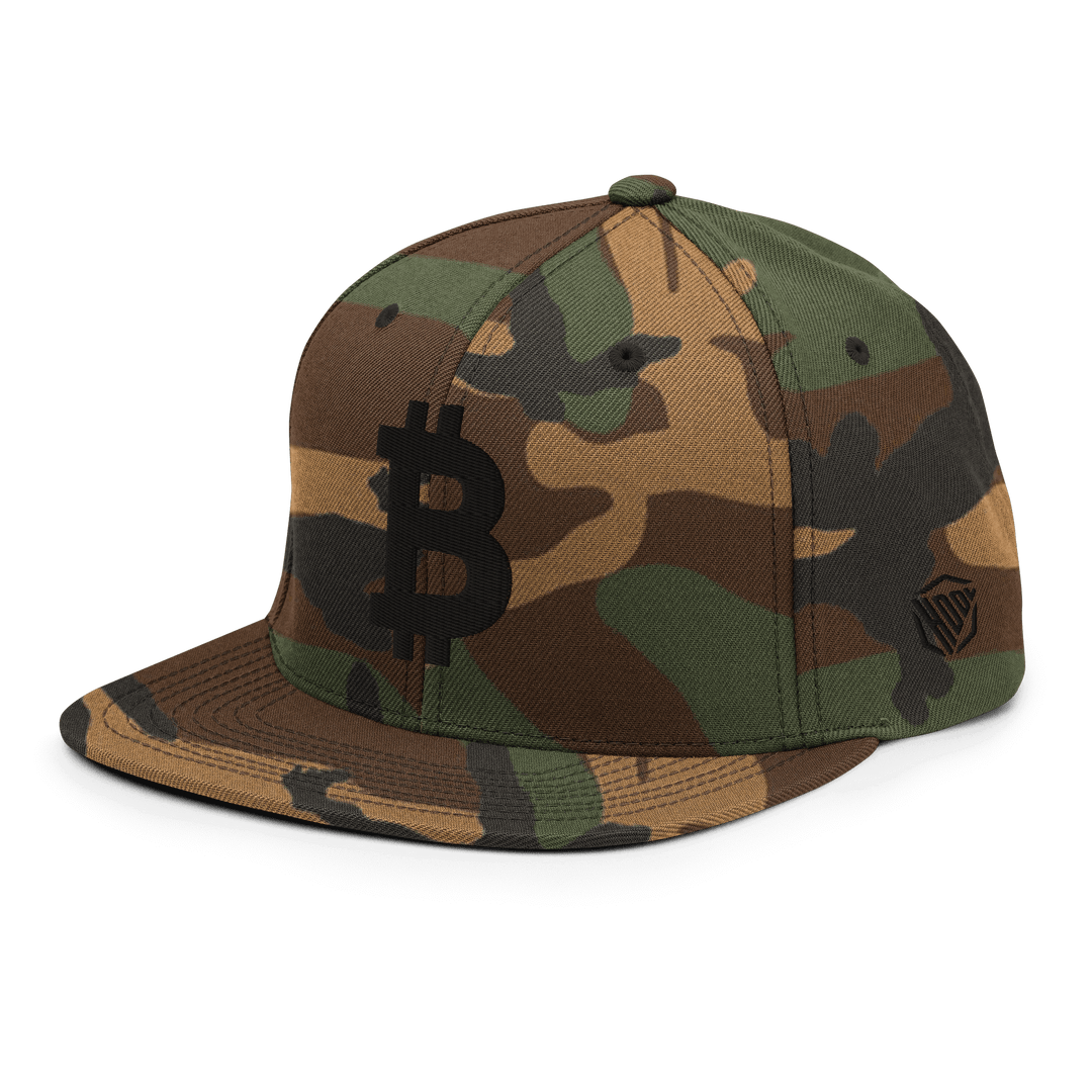 Bitcoin Cap Snapback-Cap 3D Schwarz – Crypto Cap | HODL.ag