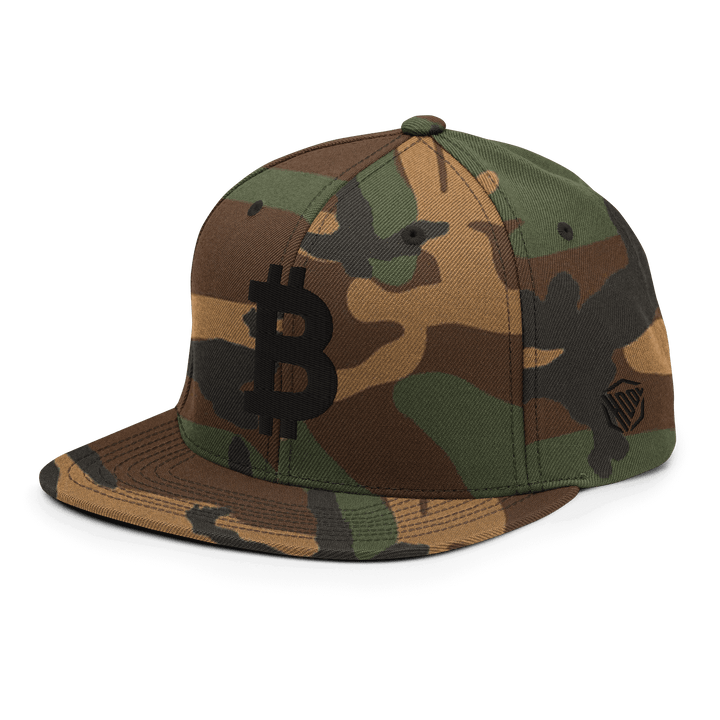 Bitcoin Snapback Cap 3D Black