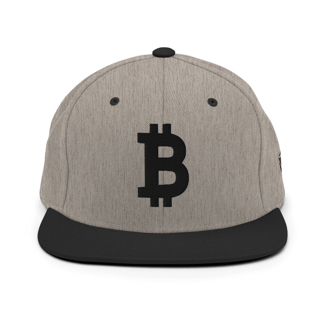 Bitcoin Snapback Cap 3D Black