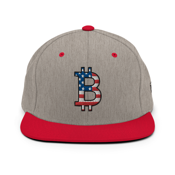 Bitcoin Cap USA Edition Snapback - 3D Stick