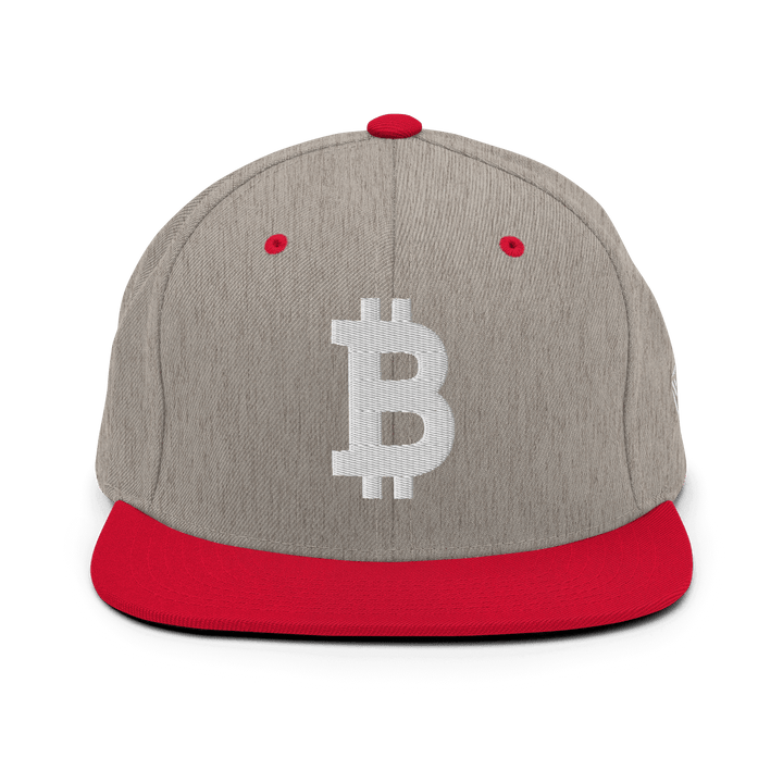 Bitcoin Snapback Cap 3D White