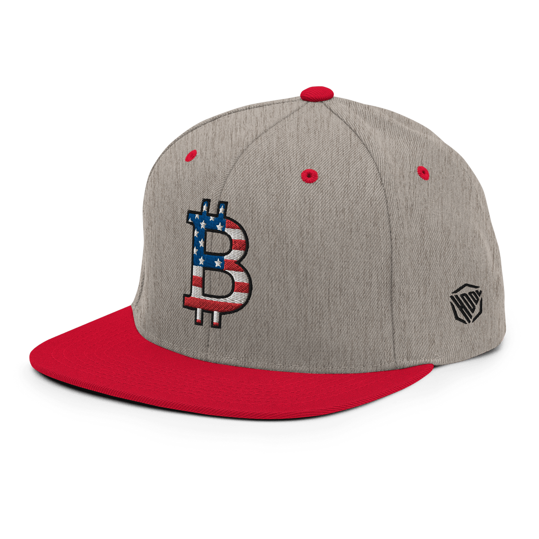 Bitcoin Cap USA Edition Snapback - 3D Stick – Crypto Cap | HODL.ag