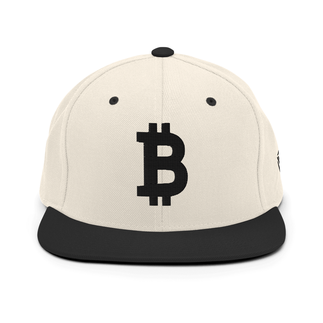 Bitcoin Snapback Cap 3D Black