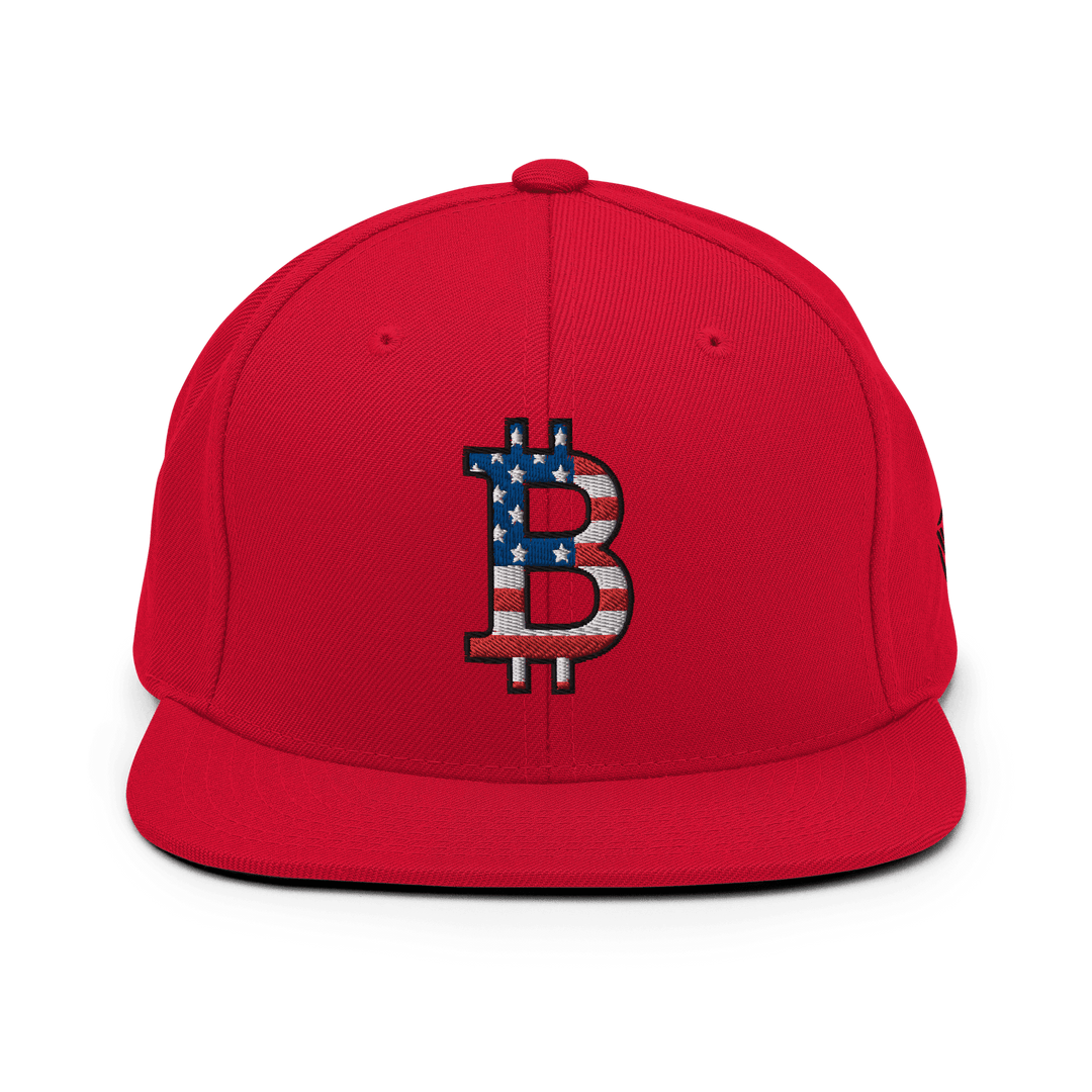 Bitcoin Cap USA Edition Snapback - 3D Stick – Crypto Cap | HODL.ag