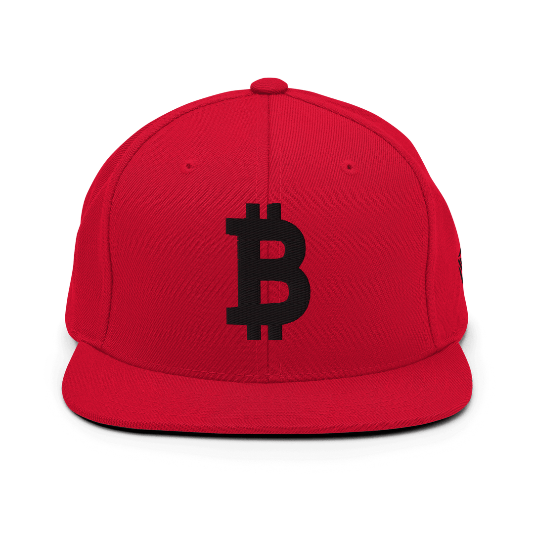 Bitcoin Snapback Cap 3D Black