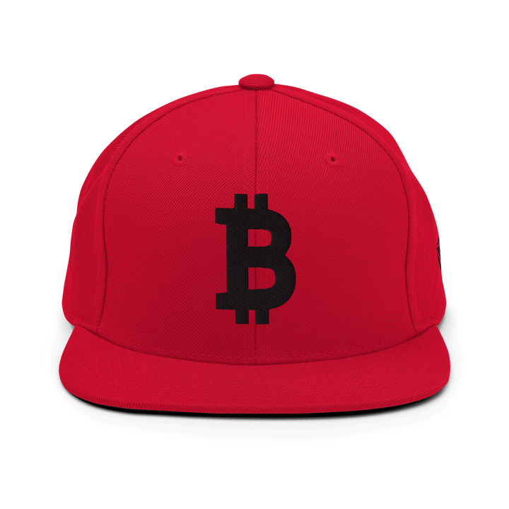 Bitcoin Snapback Cap 3D Black