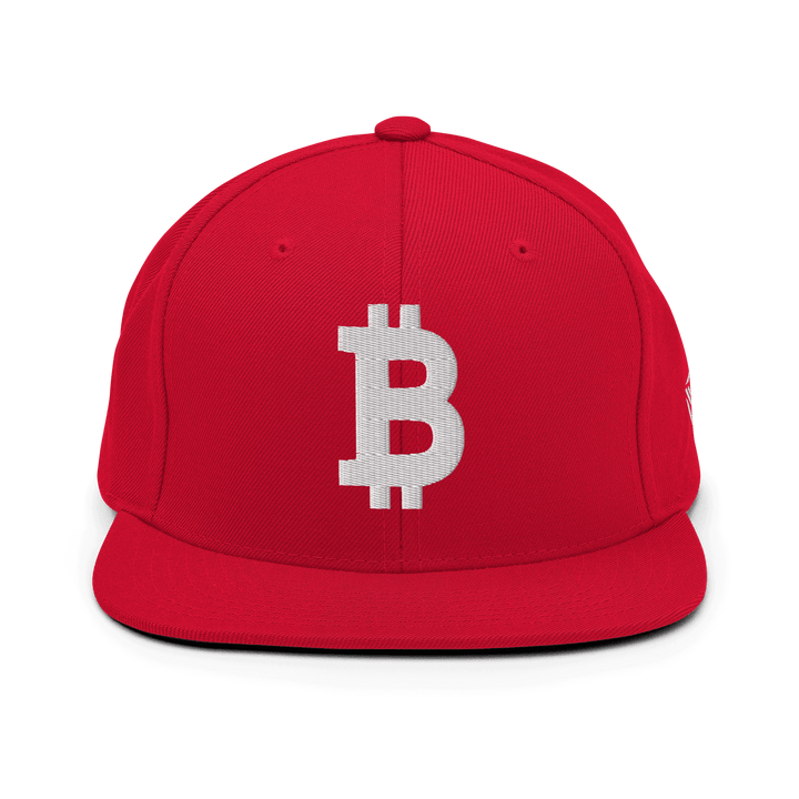 Bitcoin Snapback Cap 3D White