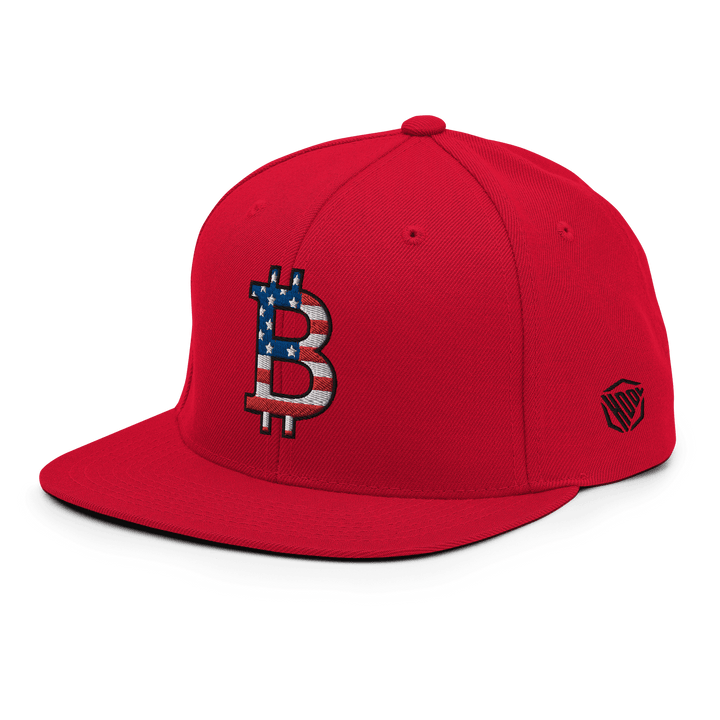 Bitcoin Cap USA Edition Snapback - 3D Stick – Crypto Cap | HODL.ag