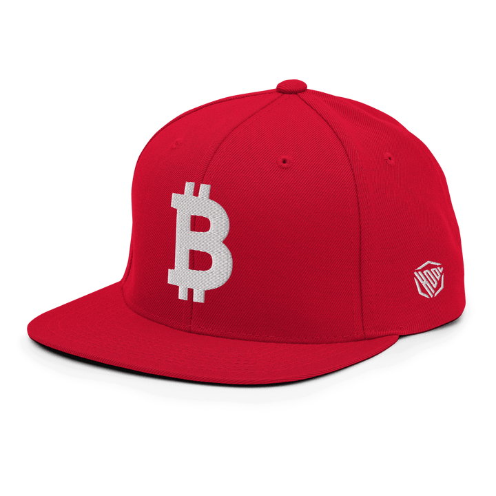 Bitcoin Snapback Cap 3D White