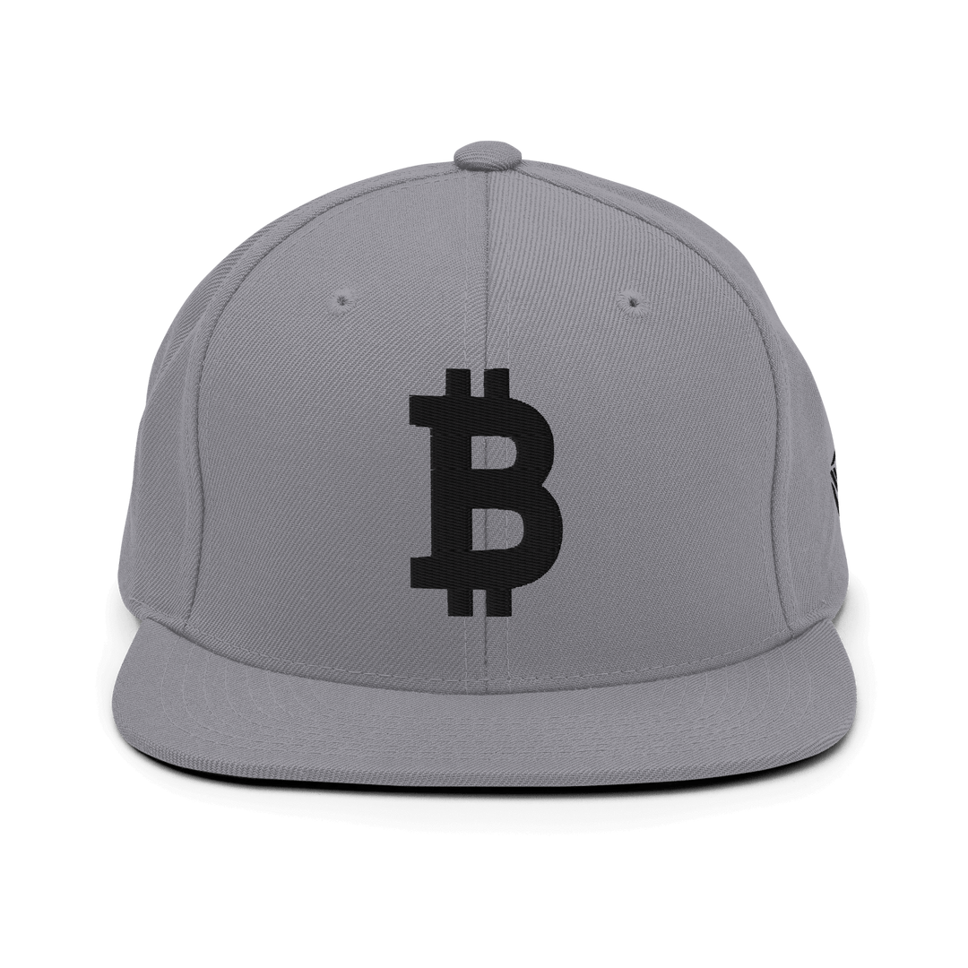 Bitcoin Snapback Cap 3D Black