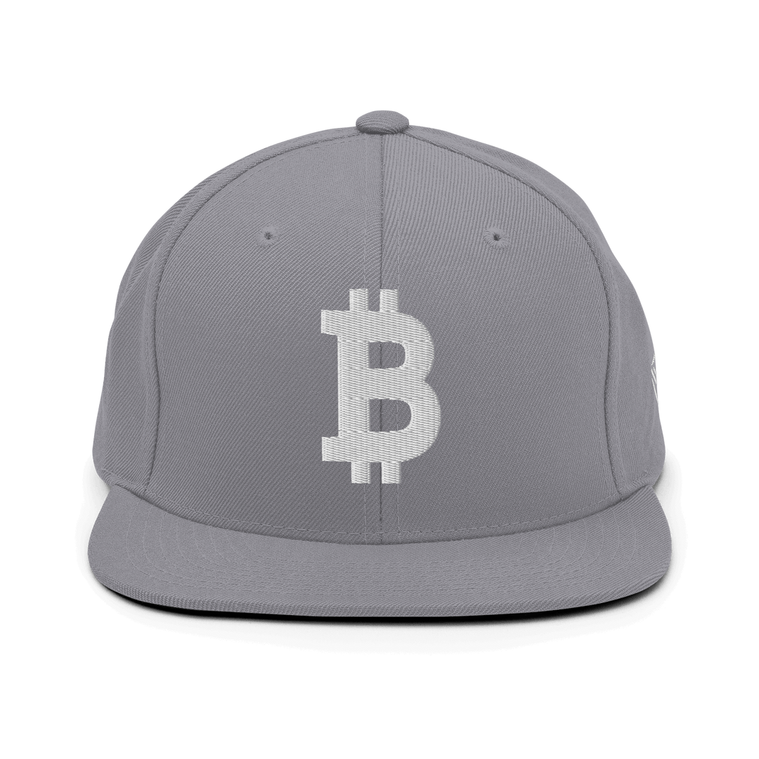 Bitcoin Snapback Cap 3D White