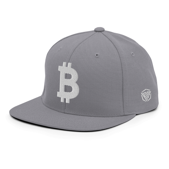 Bitcoin Snapback Cap 3D White