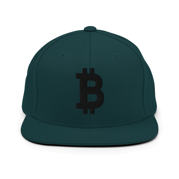 Bitcoin Snapback Cap 3D Black