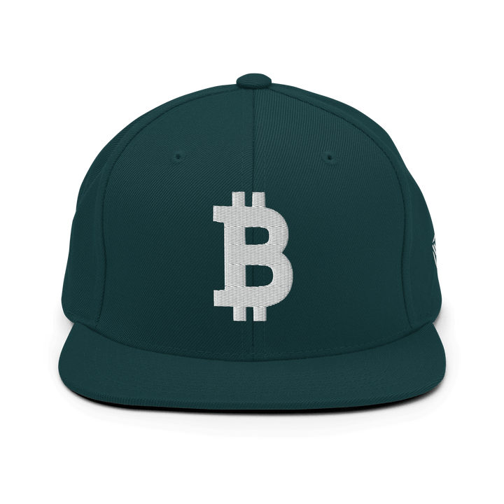 Bitcoin Snapback Cap 3D White