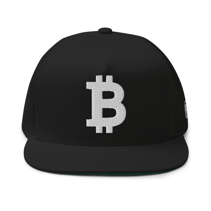 Bitcoin Cap Flat Bill Weiß 3D – Crypto Cap | HODL.ag