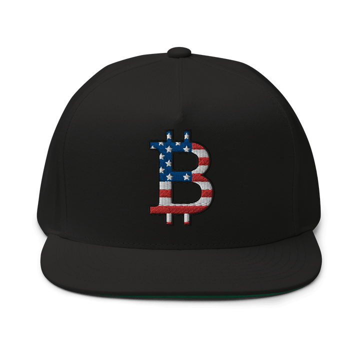 Bitcoin Cap USA Edition Flat Bill 3D – Crypto Cap | HODL.ag