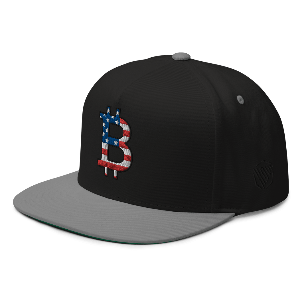 Bitcoin Cap USA Edition Flat Bill 3D