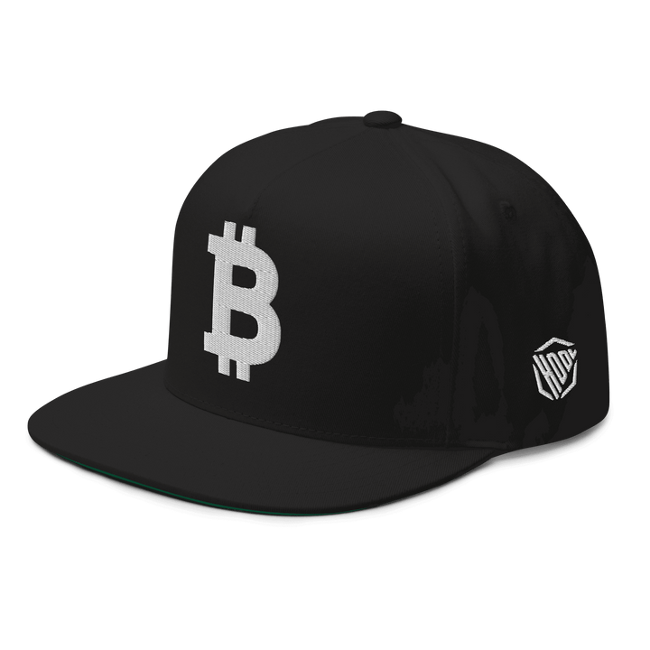 Bitcoin Cap Flat Bill Weiß 3D – Crypto Cap | HODL.ag