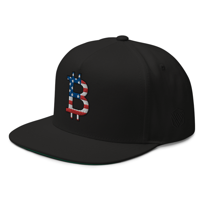 Bitcoin Cap USA Edition Flat Bill 3D