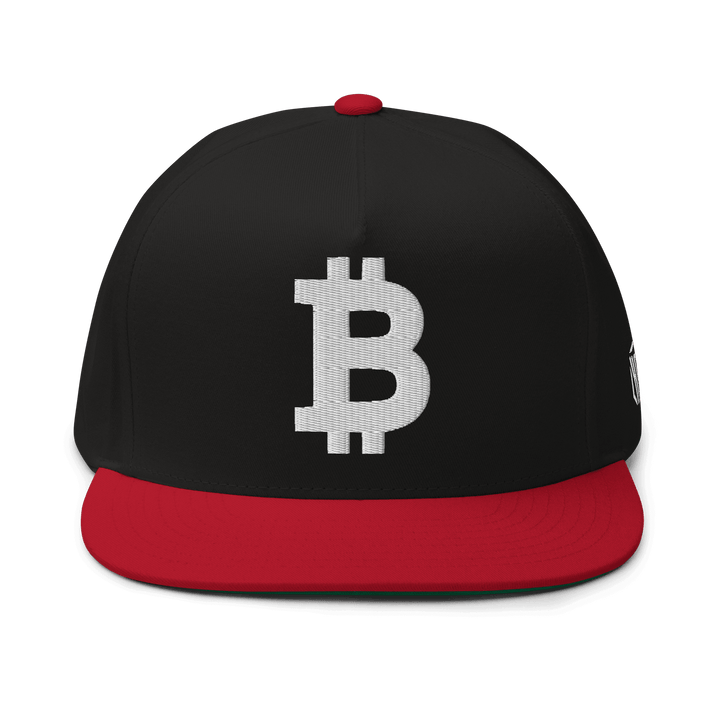 Bitcoin Cap  Flat Bill White 3D