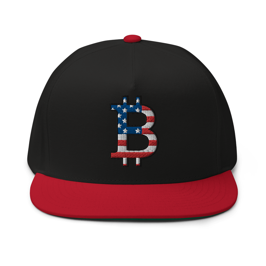 Bitcoin Cap USA Edition Flat Bill 3D