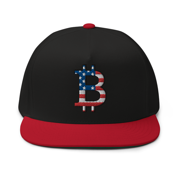 Bitcoin Cap USA Edition Flat Bill 3D – Crypto Cap | HODL.ag