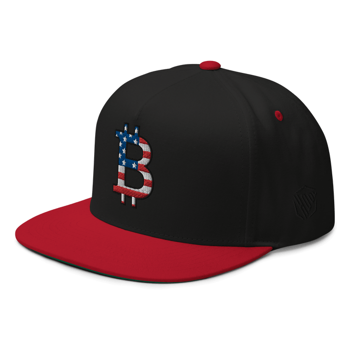 Bitcoin Cap USA Edition Flat Bill 3D – Crypto Cap | HODL.ag