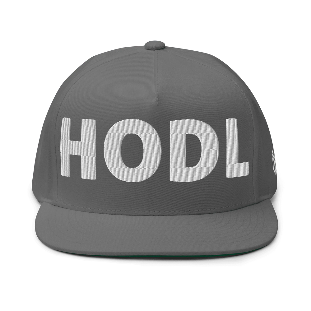 HODL Flat Bill-Cap 3D HODL weiß – Crypto Cap | HODL.ag