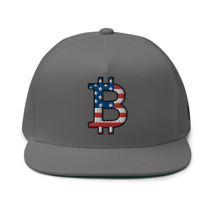 Bitcoin Cap USA Edition Flat Bill 3D – Crypto Cap | HODL.ag