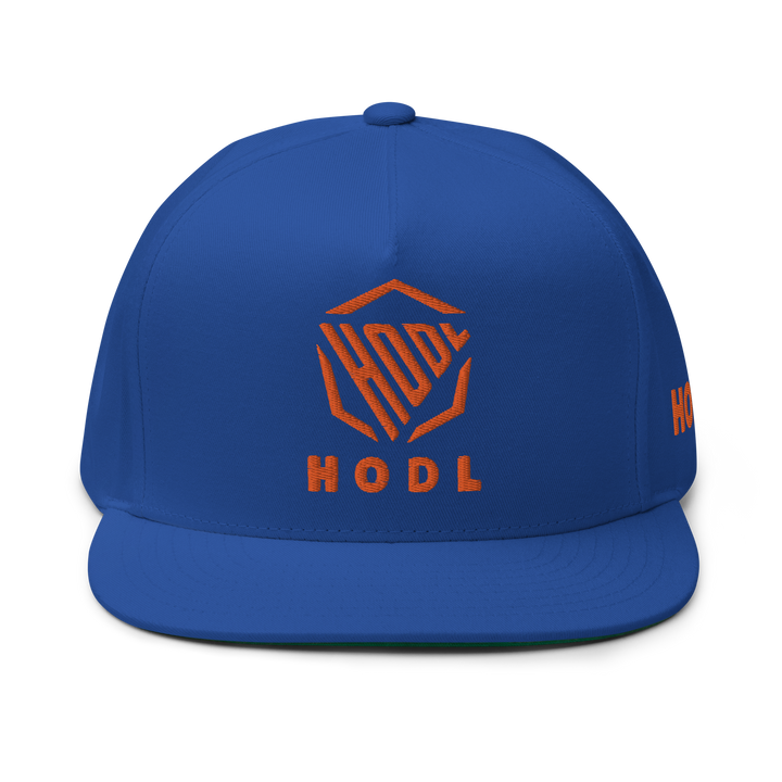 HODL Flat Bill-Cap Logo Orange