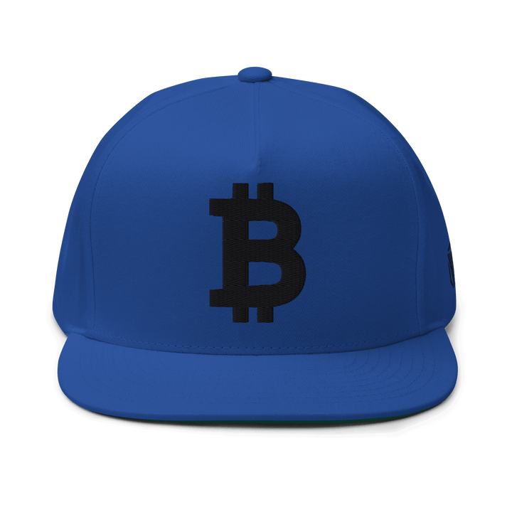 Bitcoin Flat Bill Cap Black 3D