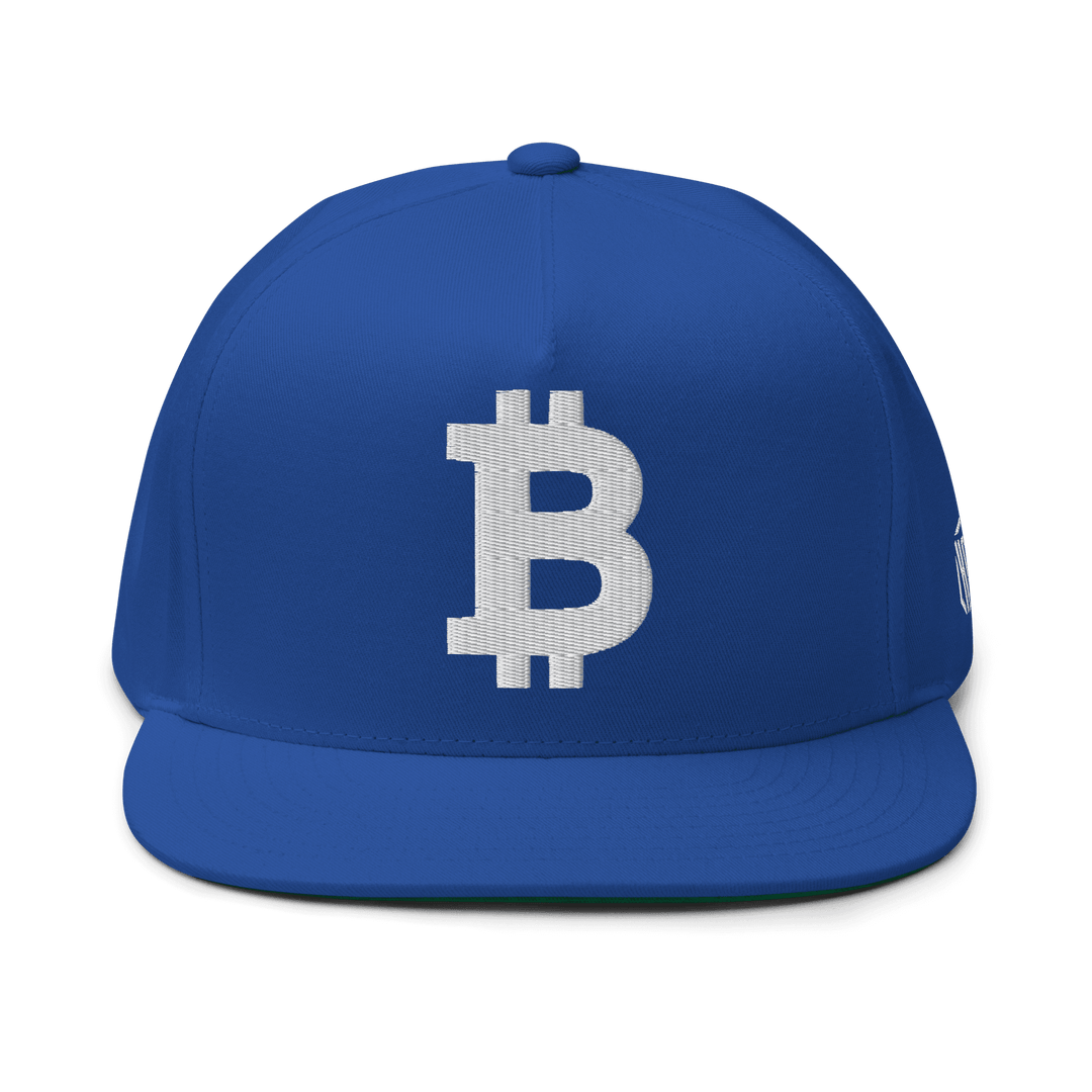 Bitcoin Cap Flat Bill Weiß 3D – Crypto Cap | HODL.ag