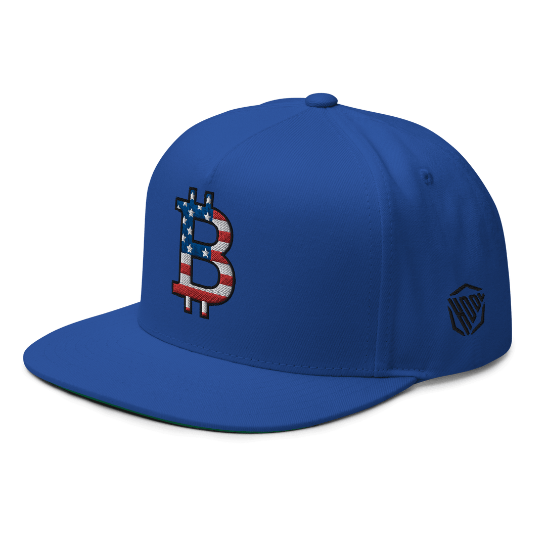 Bitcoin Cap USA Edition Flat Bill 3D