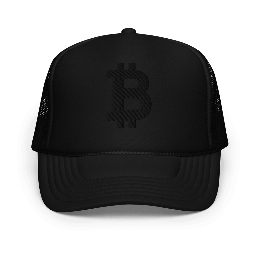 Bitcoin Cap Trucker-Cap Foam Schwarz 3D – Crypto Cap | HODL.ag