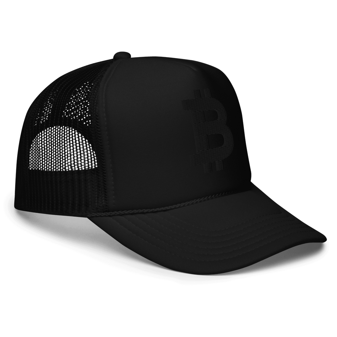 Bitcoin Cap Trucker-Cap Foam Schwarz 3D – Crypto Cap | HODL.ag