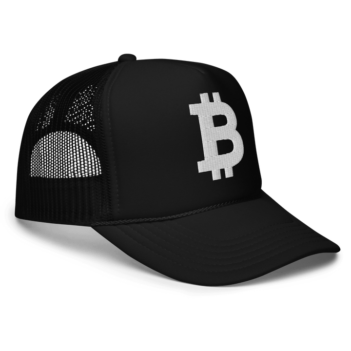 Bitcoin Cap Trucker-Cap Foam Weiß 3D – Crypto Cap | HODL.ag