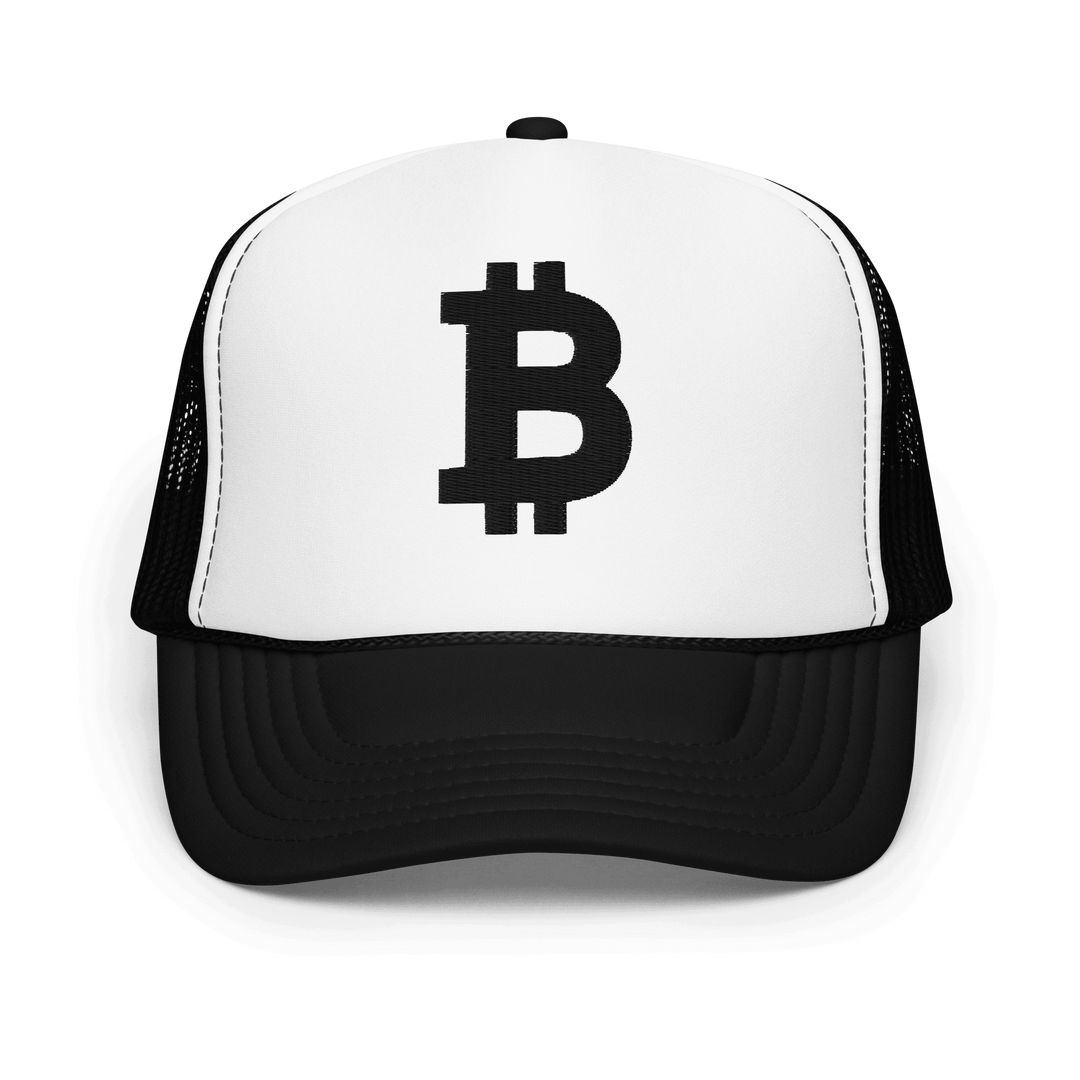 Bitcoin Cap Trucker-Cap Foam Schwarz 3D – Crypto Cap | HODL.ag