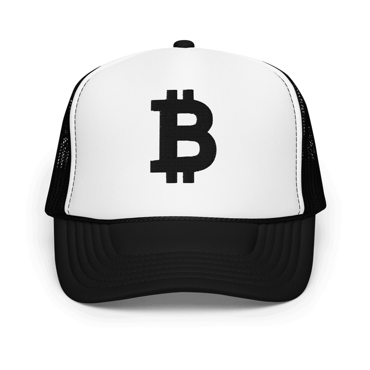 Bitcoin Cap Trucker-Cap Foam Schwarz 3D – Crypto Cap | HODL.ag