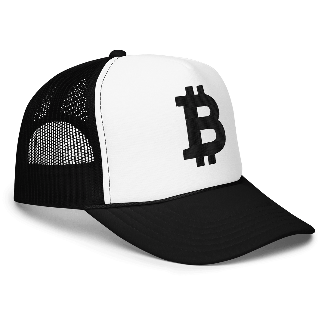 Bitcoin Cap Trucker-Cap Foam Schwarz 3D – Crypto Cap | HODL.ag