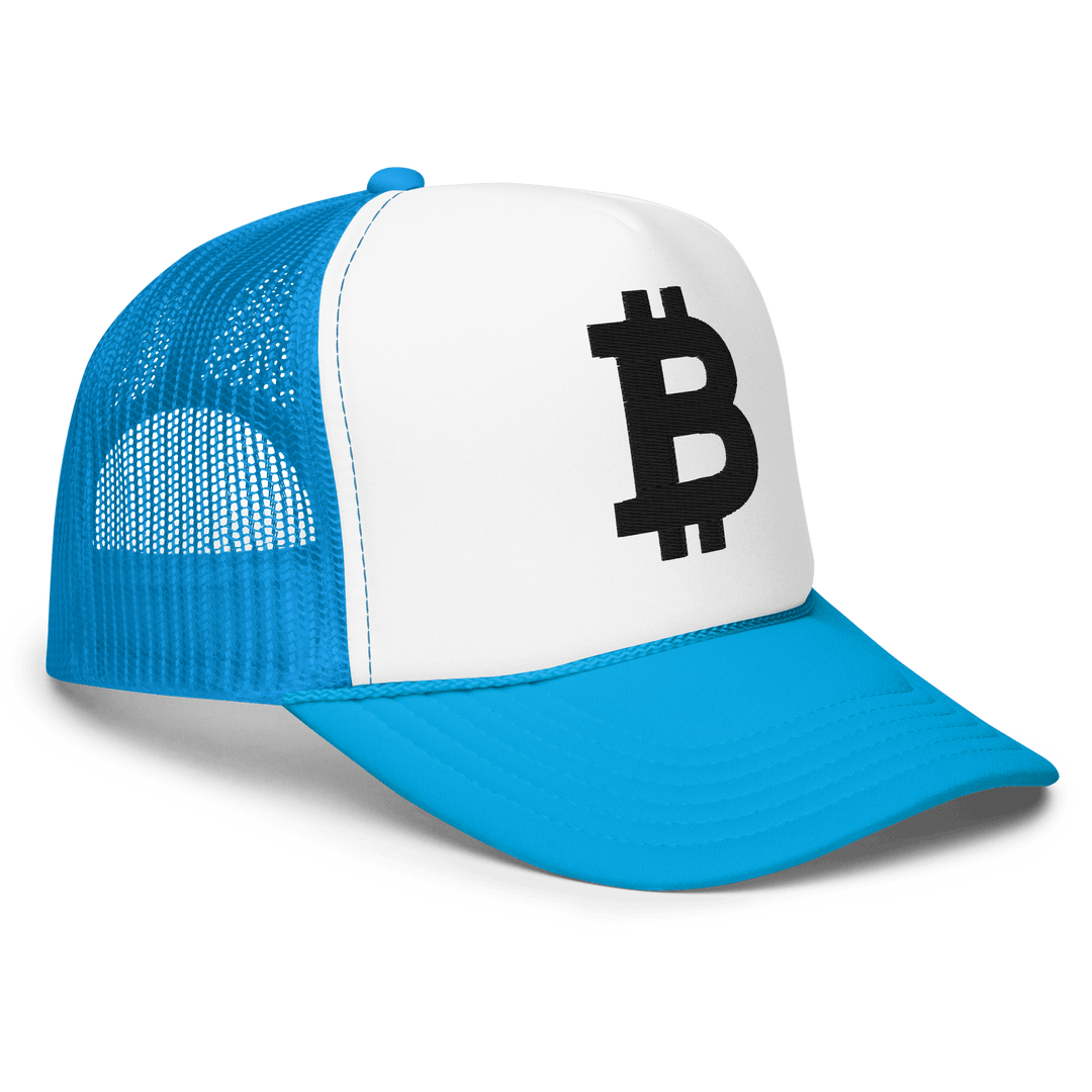 Bitcoin Trucker-Cap Foam Black 3D