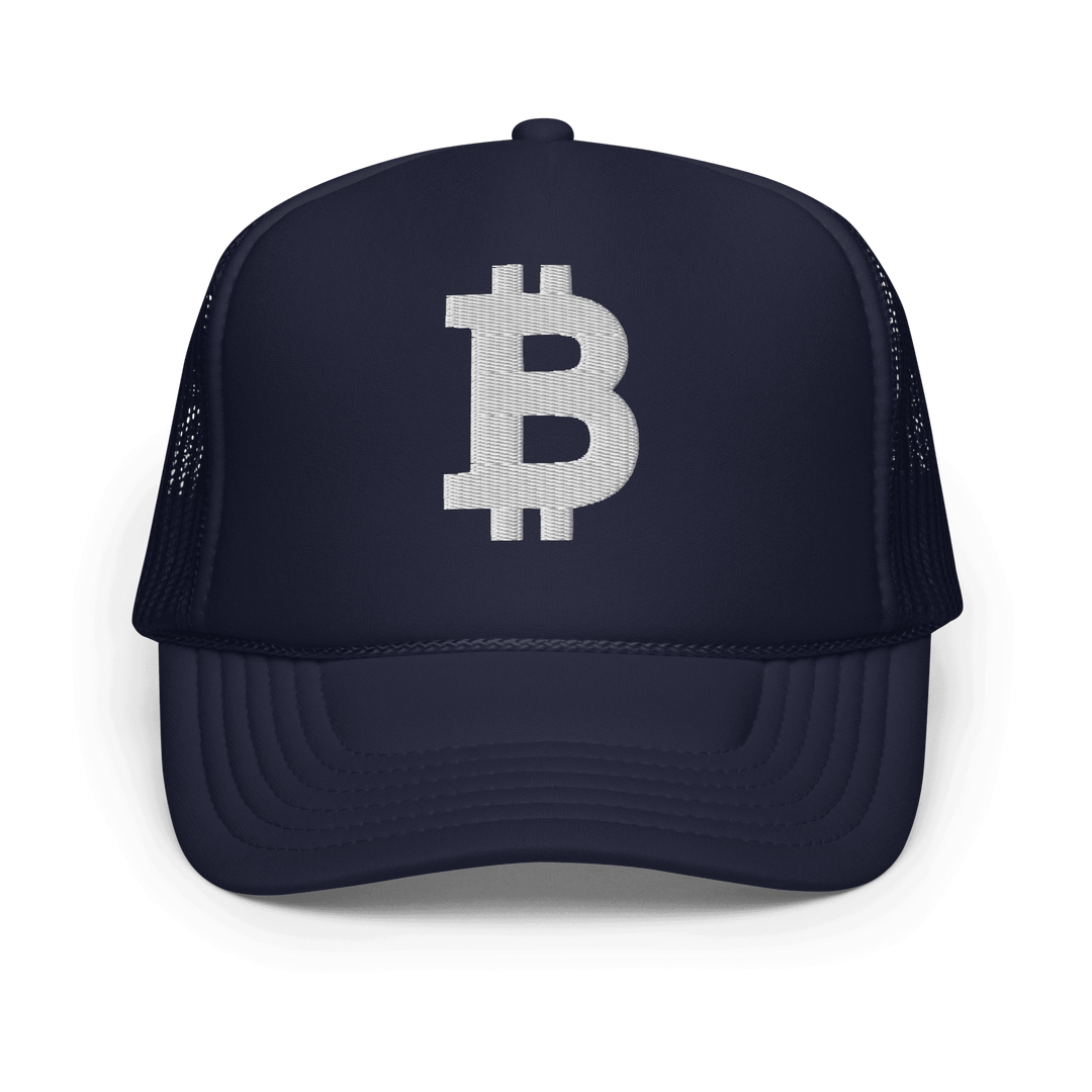 Bitcoin Cap Trucker-Cap Foam Weiß 3D – Crypto Cap | HODL.ag