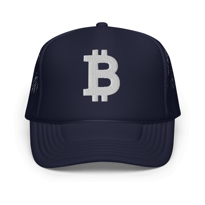 Bitcoin Trucker-Cap Foam White 3D