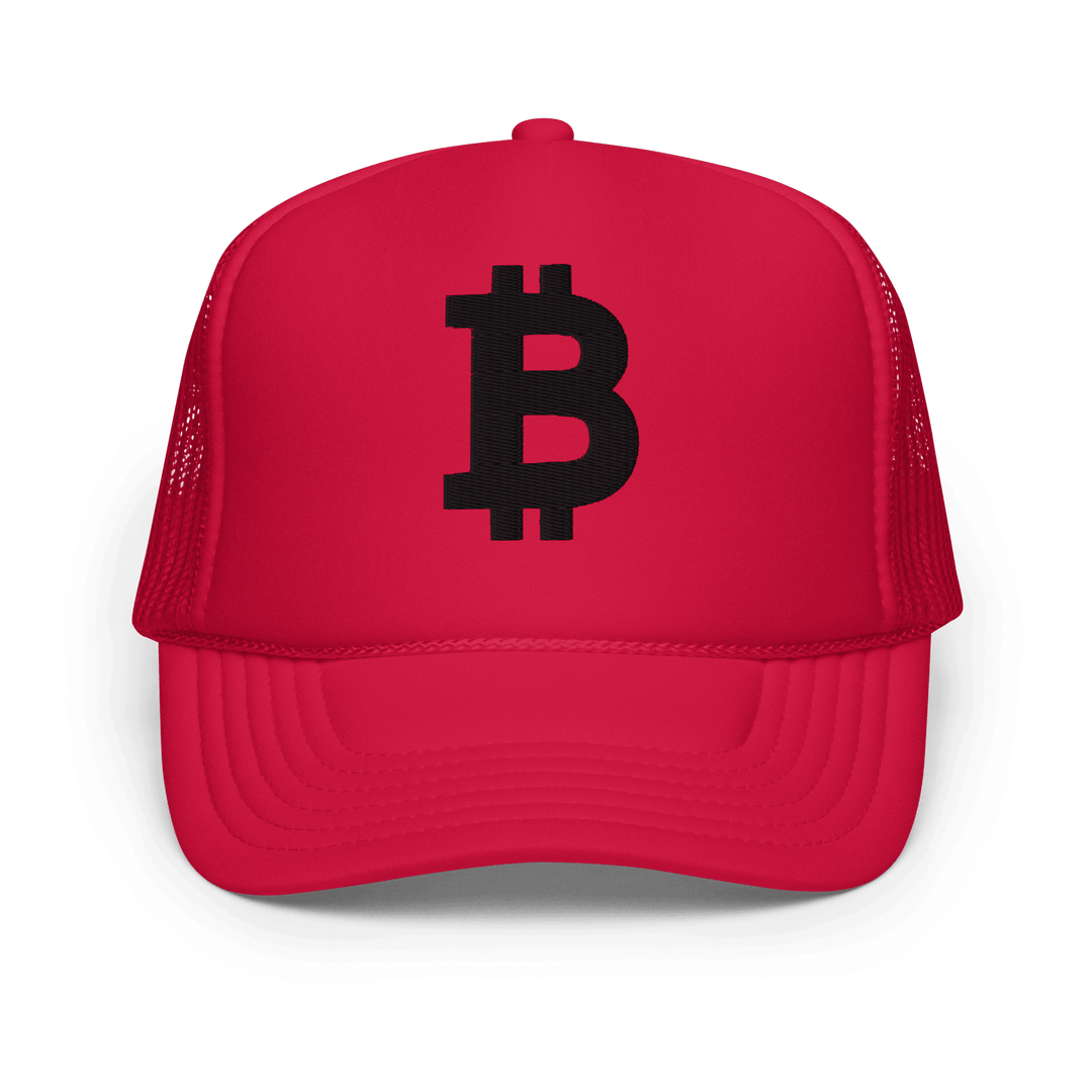 Bitcoin Cap Trucker-Cap Foam Schwarz 3D – Crypto Cap | HODL.ag