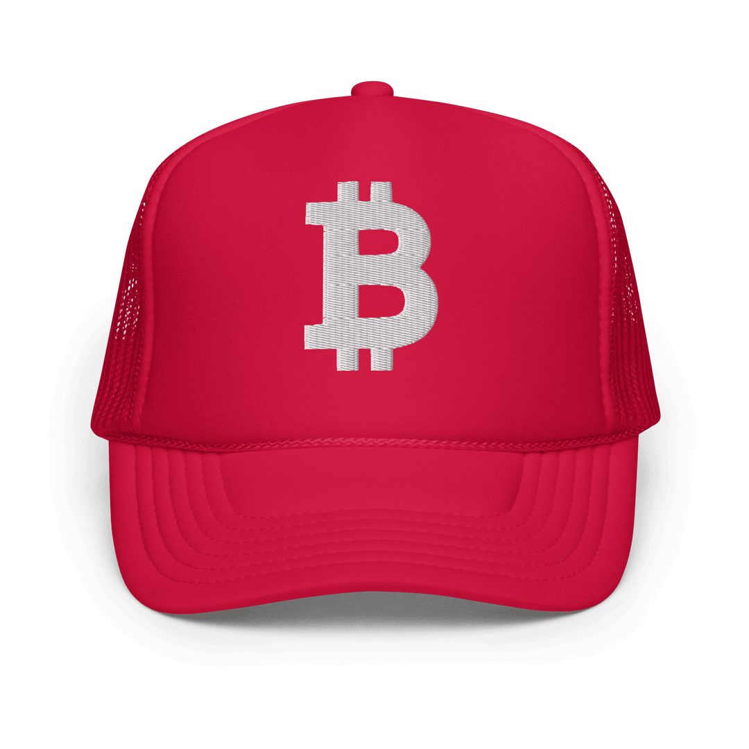 Bitcoin Trucker-Cap Foam White 3D